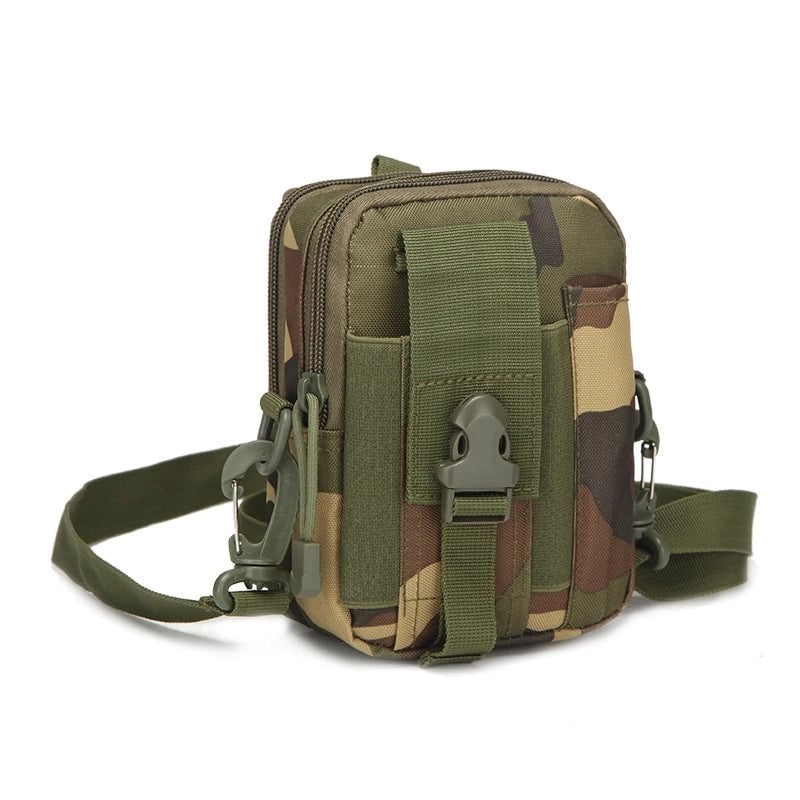 Men's Sports Solid Color Camouflage Oxford Cloth Running Waist Bags