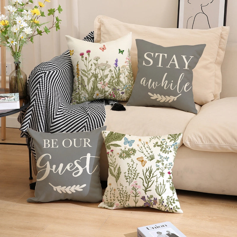 Casual Elegant Minimalist Letter Linen Pillow Cases Couch & Sofa Decor