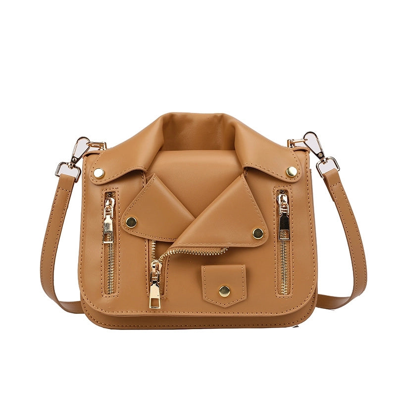 Women's Small Pu Leather Solid Color Basic Square Lock Clasp Crossbody Bag
