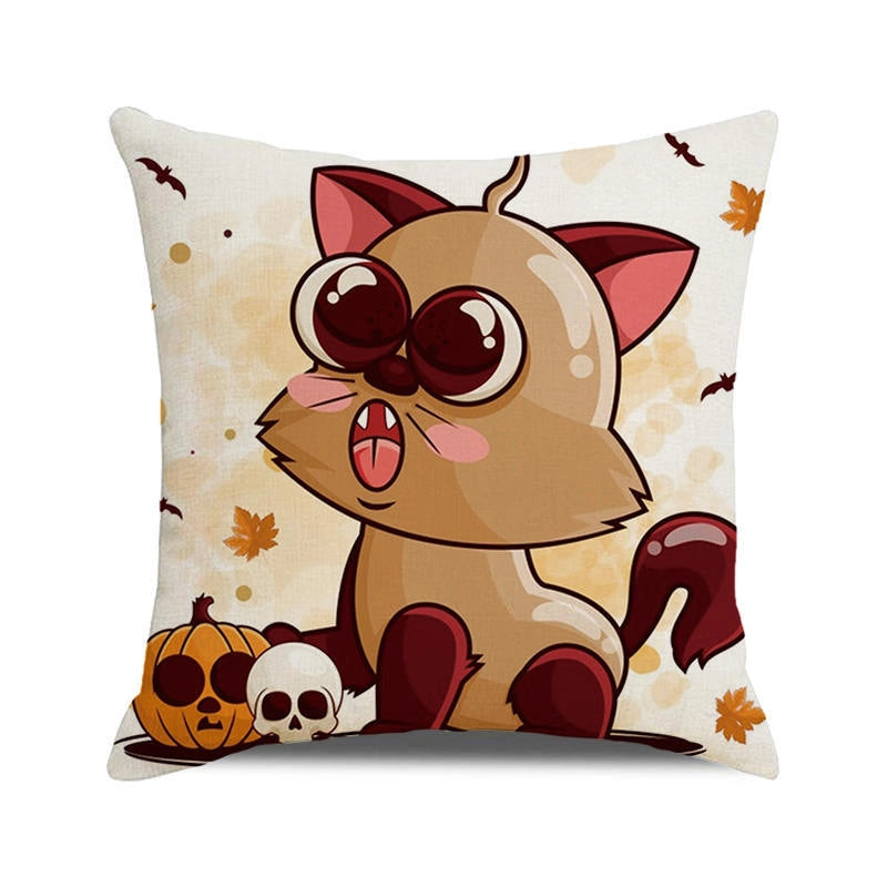 Halloween Cartoon Style Letter Dog Cat PP Cotton Couch & Sofa Decor