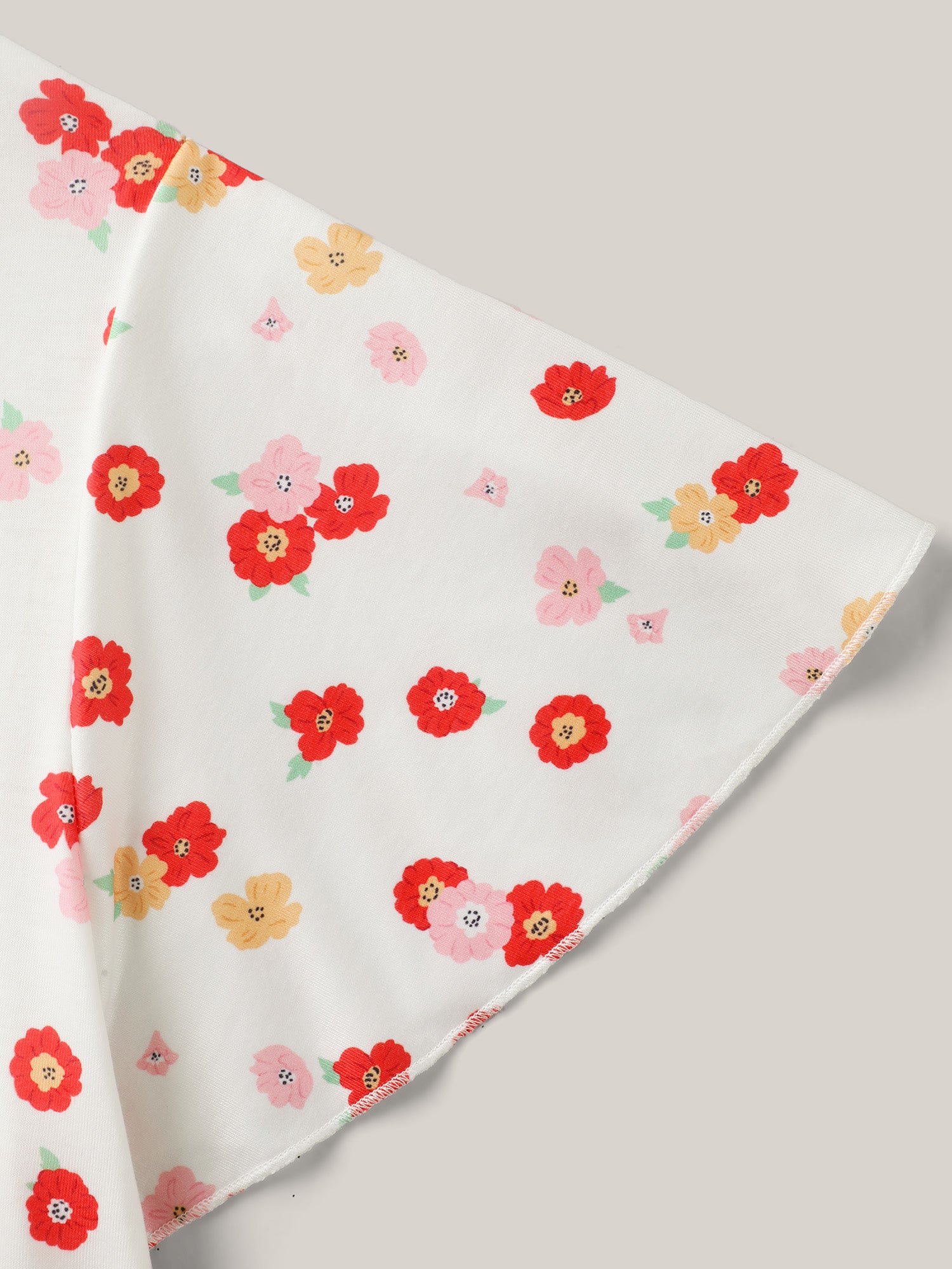 Ditsy Floral Print Sheer Babydoll Top