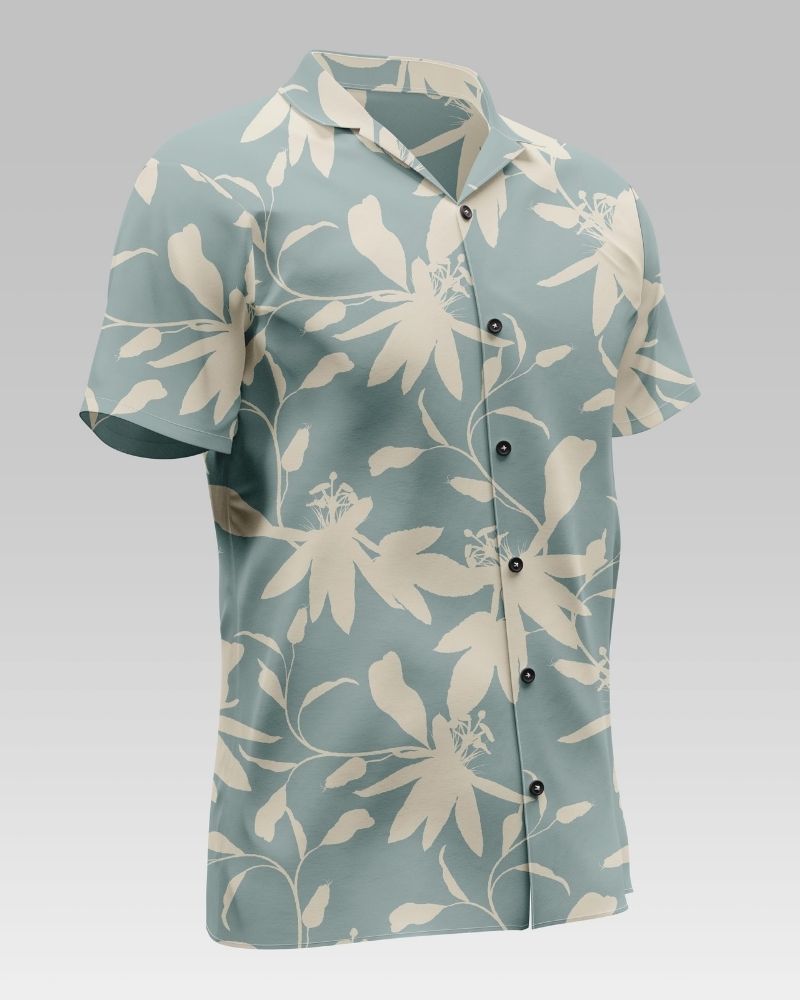 Flower Printed Cotton Shirt