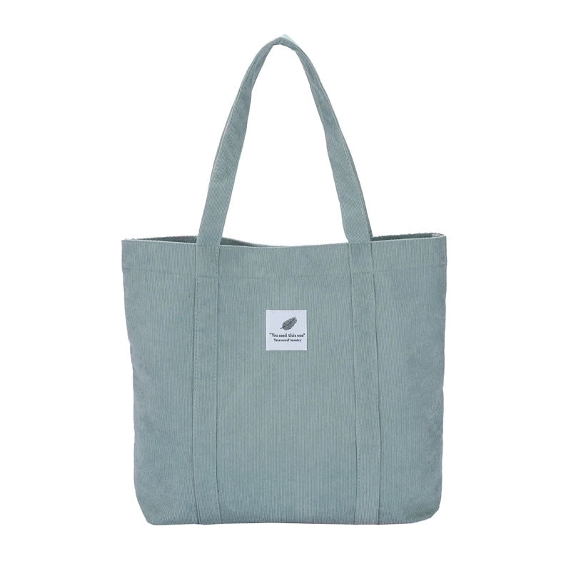 Unisex Fashion Solid Color Canvas Shopping Bags