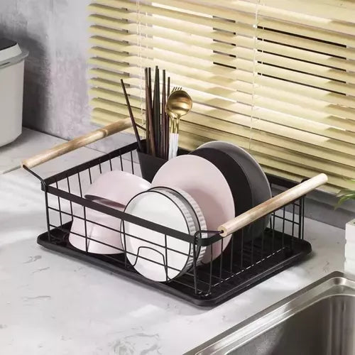 Dish Drying Rack . Cutlery stand with tray