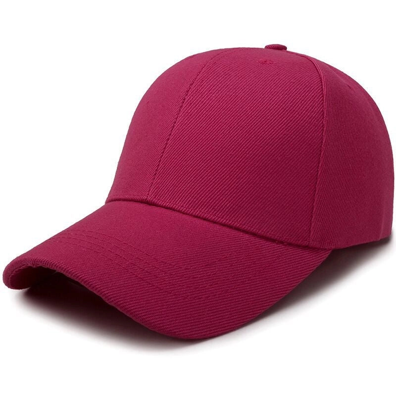 Women's Minimalist Solid Color Printing Curved Eaves Baseball Cap