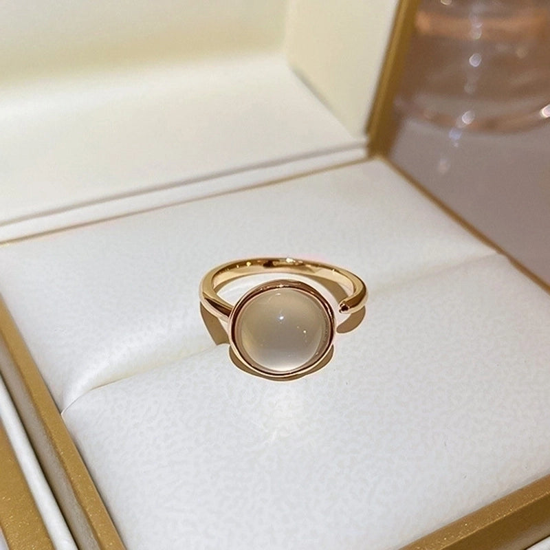 Fashion Rabbit Heart Shape Flower Copper Plating Inlay Shell Zircon Open Ring 1 Piece