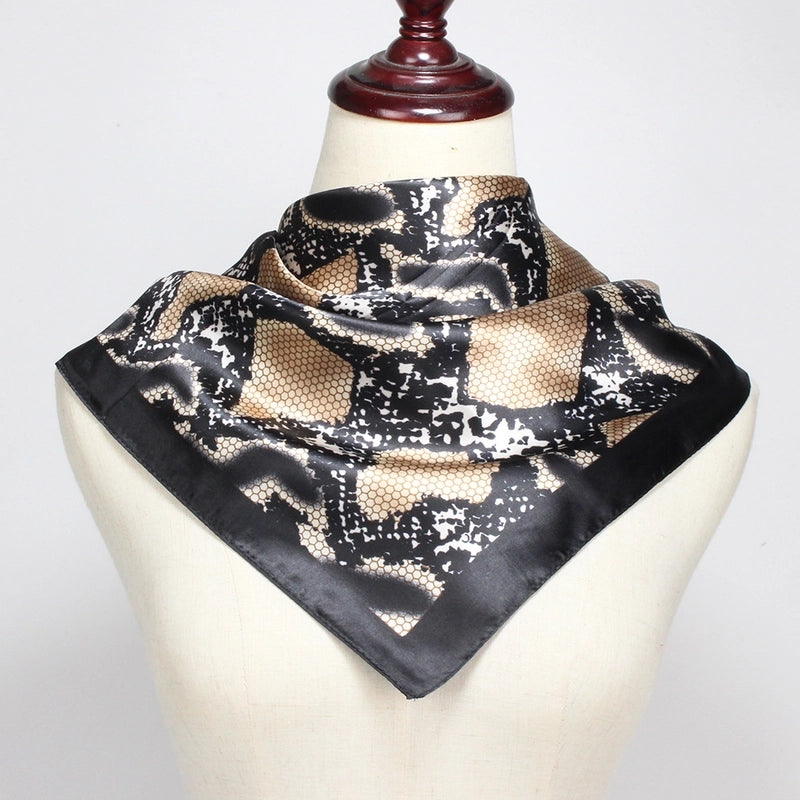 Women's Elegant Snakeskin Satin Silk Scarves