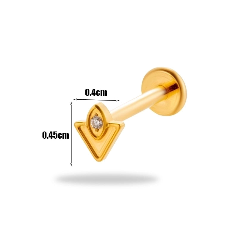 1 Piece Ear Cartilage Rings & Studs Minimalist  Flower Butterfly Pure Titanium Plating Inlay Zircon