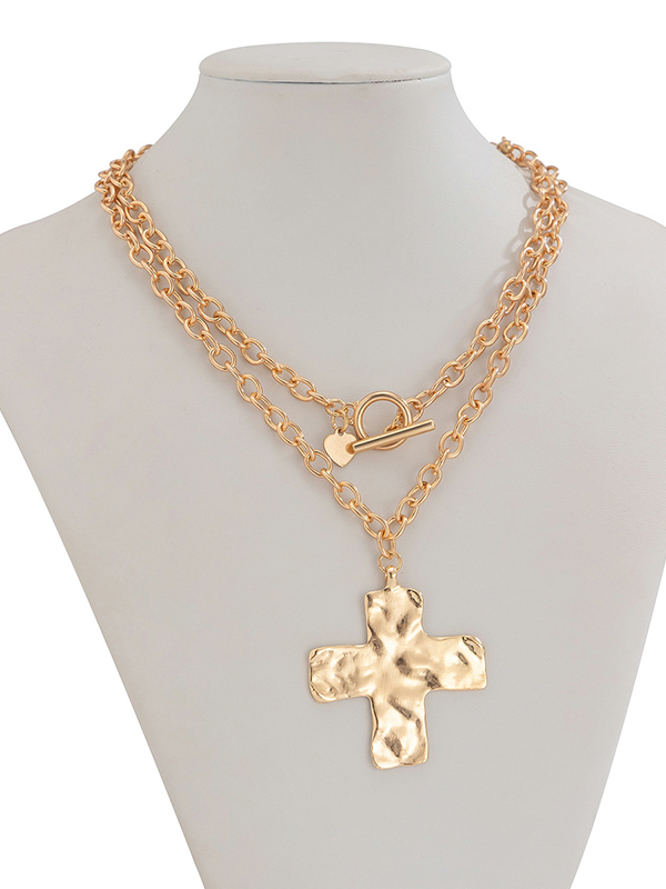 Normcore Chains Double Layered Geometric Necklaces Accessories