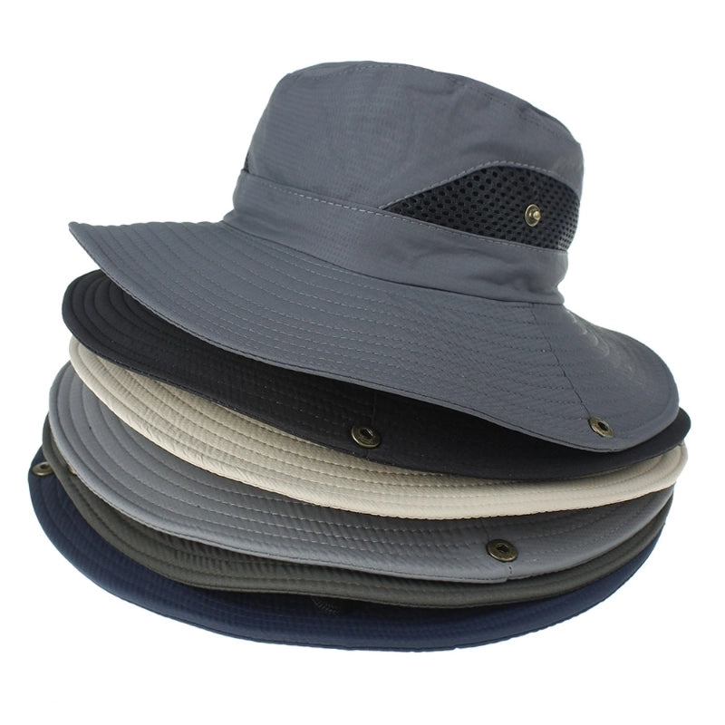 Unisex Minimalist Solid Color Elastic Drawstring Design Flat Eaves Sun Hat