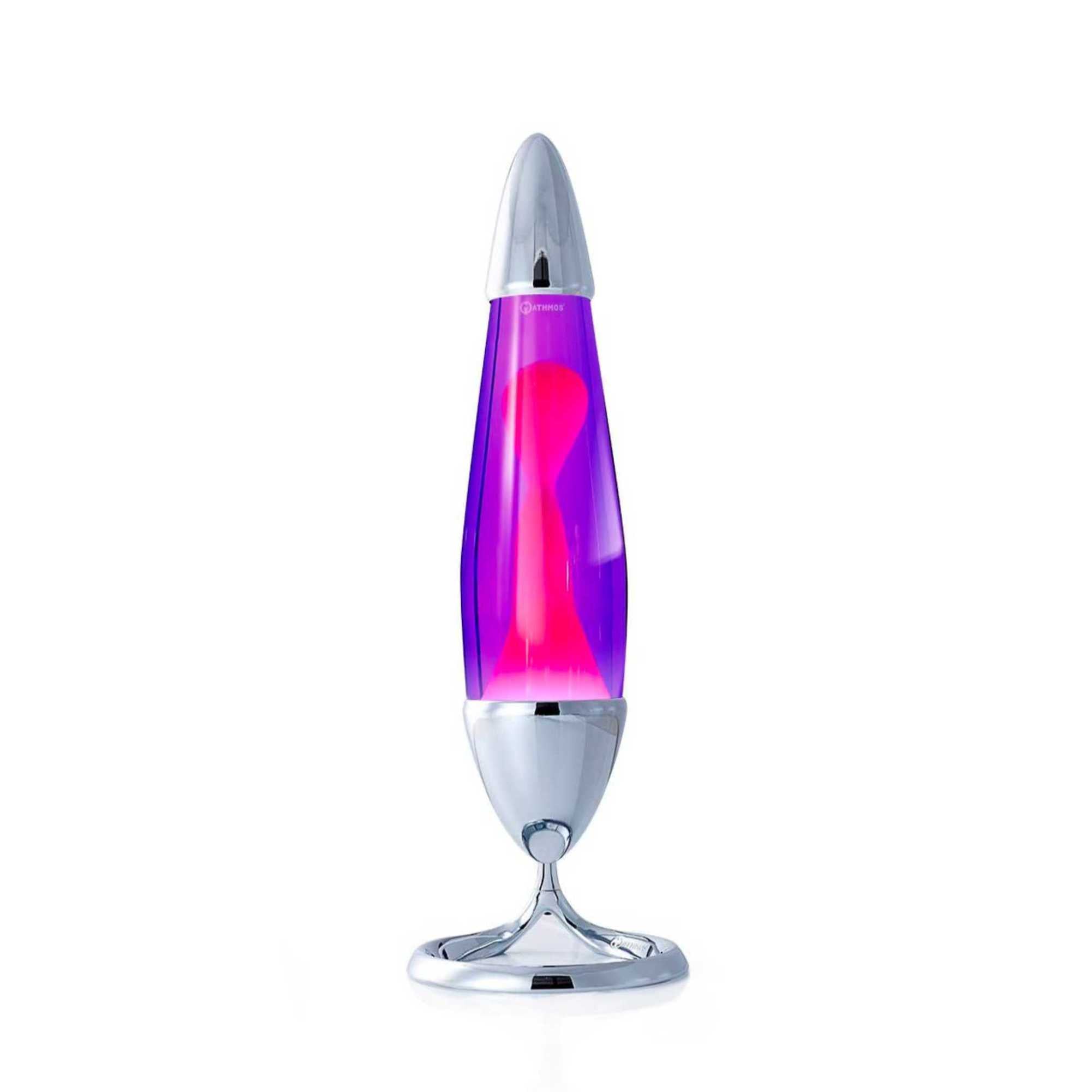 Silver lava lamp. Violet/Pink