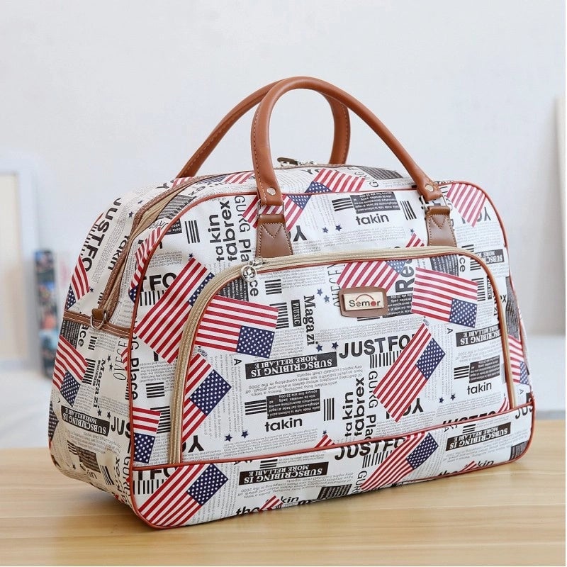 Portable Travel Bag Luggage Bag PU Gift Bag Size Bag Waterproof Short-term Travel Shoulder Bag