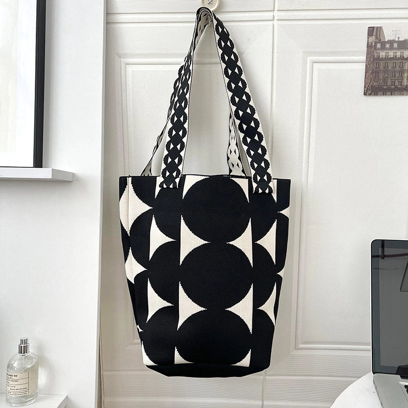 Women's Large Polyester Star Streetwear Square Open Handbag