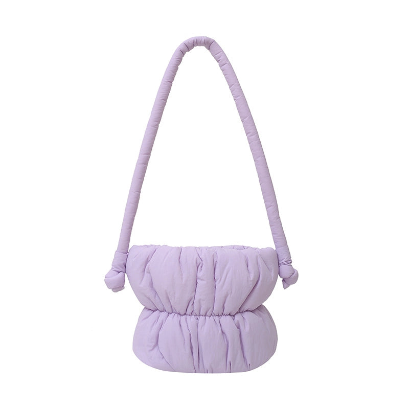 Women's Small Nylon Solid Color Streetwear Square Lock Clasp Shoulder Bag Crossbody Bag