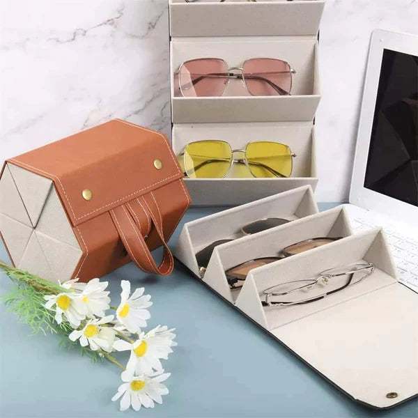 Leather Sun Glasses Organizer