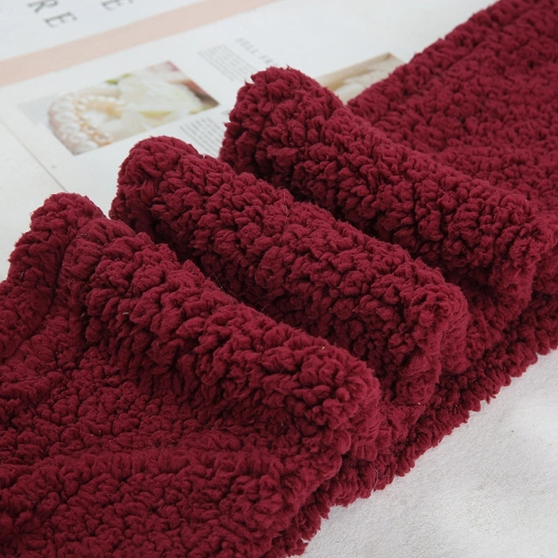 Women's Minimalist Solid Color Fleece Scarf