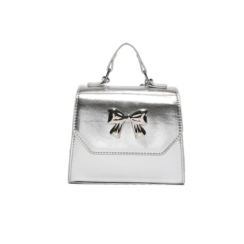 Women's Medium Pu Leather Solid Color Bow Knot Vintage Style Preppy Style Flip Cover Crossbody Bag Fashion Backpack