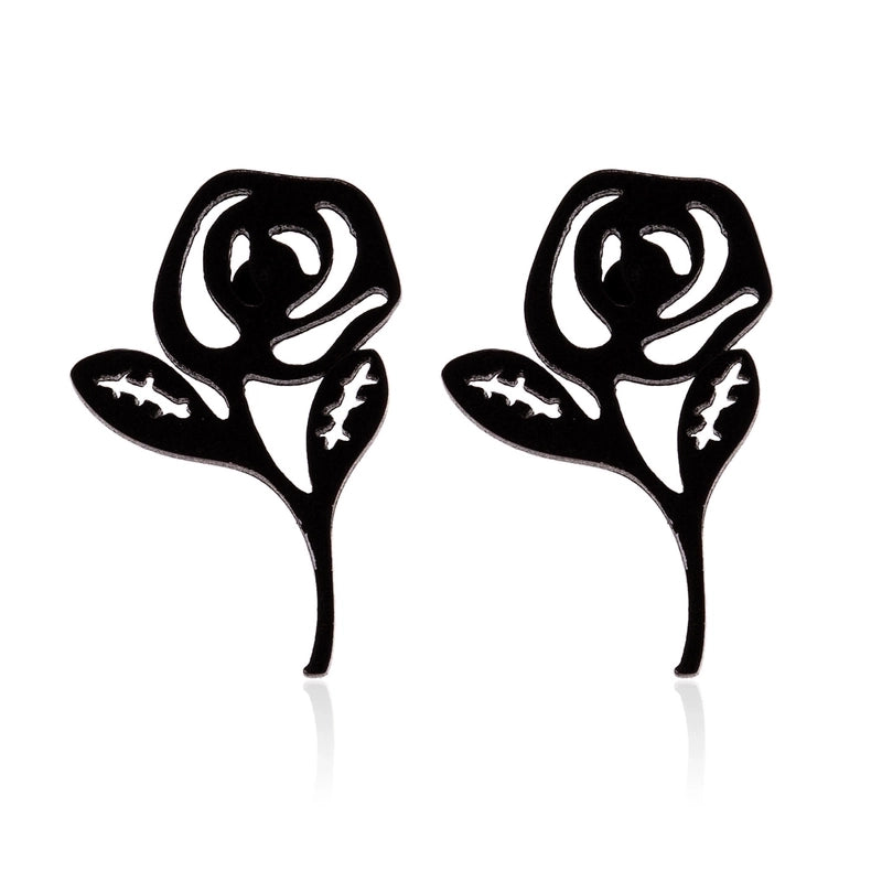 Minimalist Geometric Plating 304 Stainless Steel No Inlaid 18K Gold Plated Earrings