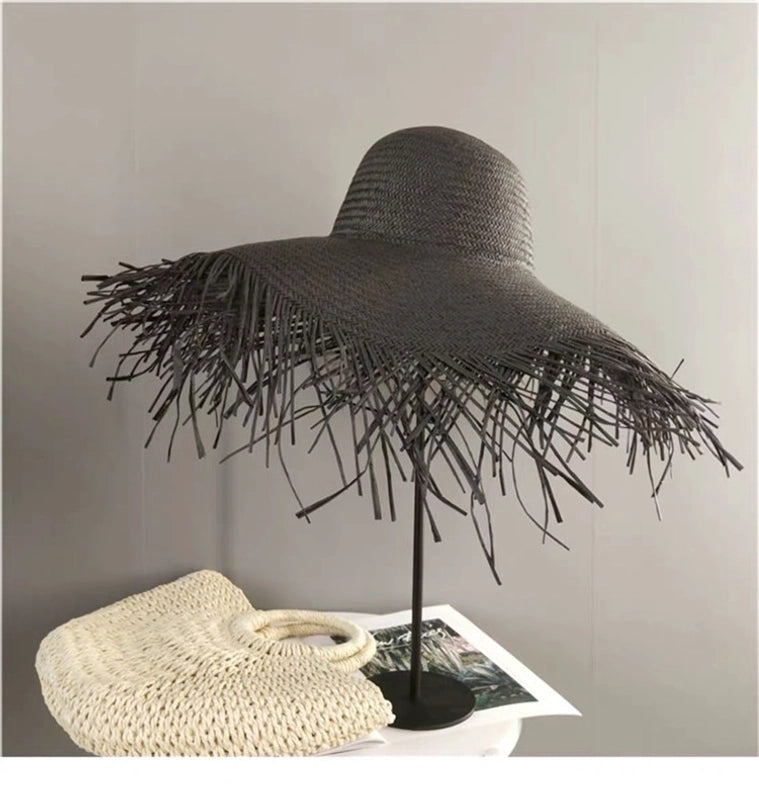 Women's Pastoral Minimalist Solid Color Big Eaves Sun Hat