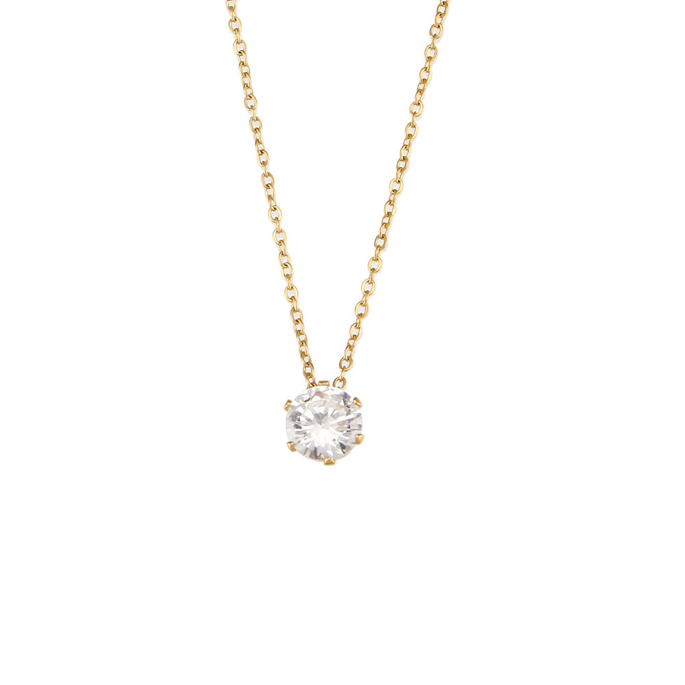 Fashion Stripe Geometric Stainless Steel 18K Gold Plated Necklaces
