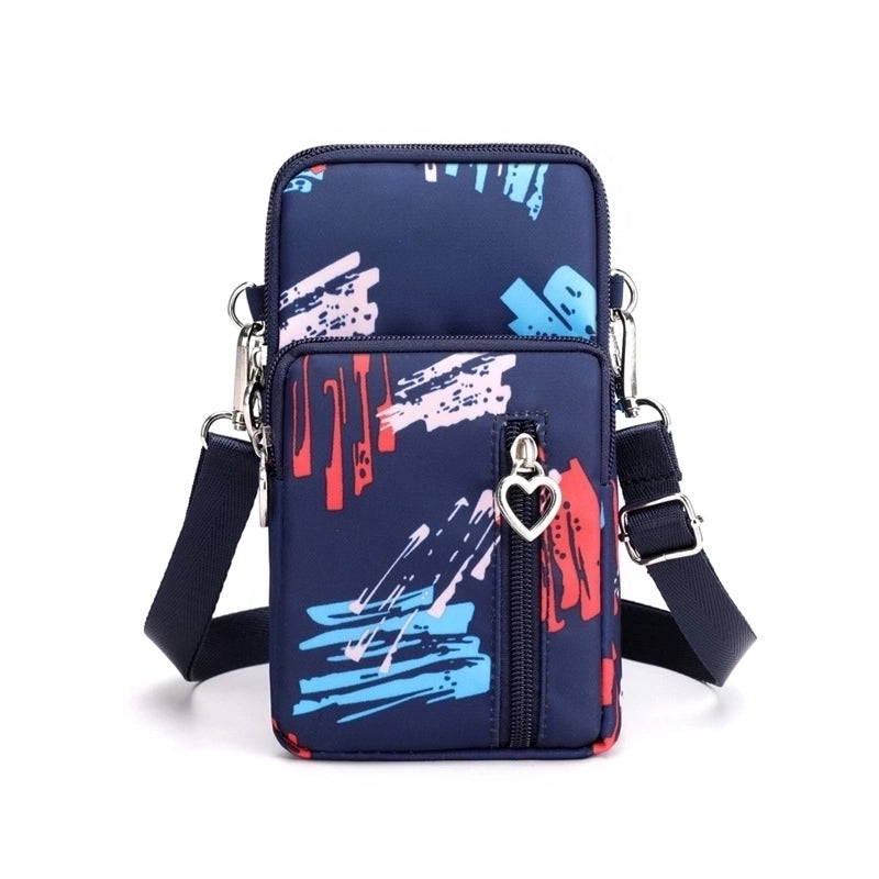 Women'S Nylon Solid Color Fashion Zipper Phone Wallet