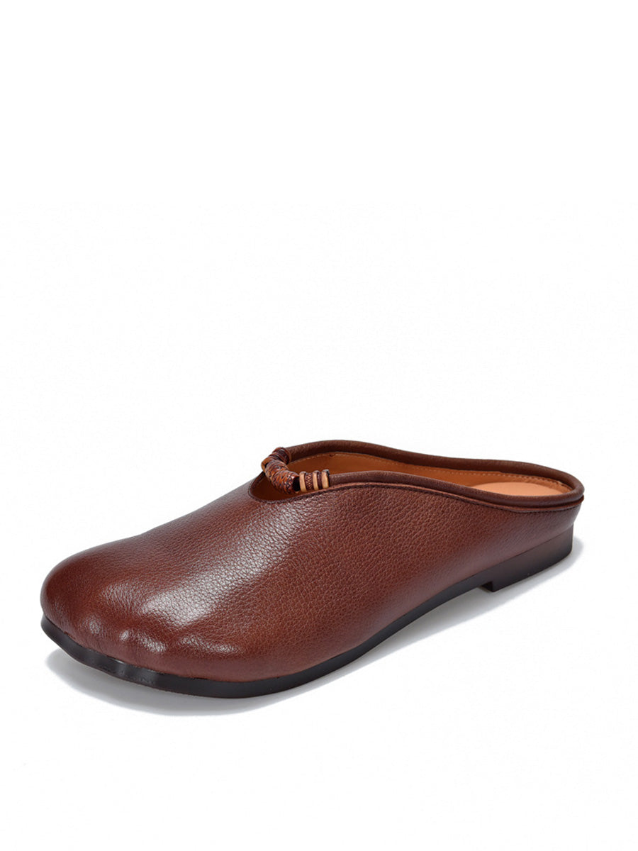 Women Vintage Summer Soft Leather Sandals