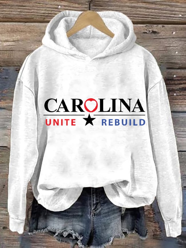 Women's Carolina Unite&Rebulid Printed Casual Hoodie