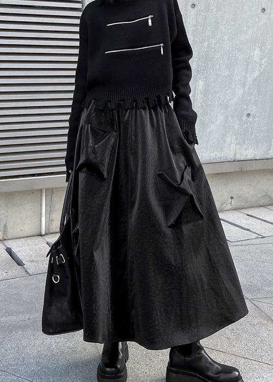 2024 autumn and winter  high waist mid length long skirt