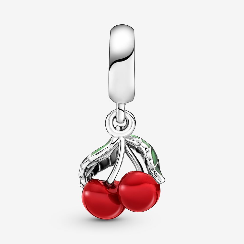 Asymmetrical Cherry Fruit Dangle Pandora Charm