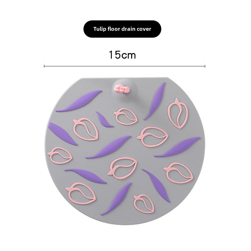 Sewer Floor Drain Deodorizer Bathroom Silicone Deodorant Mat Kitchen Toilet Silicone Deodorant Leak Cover