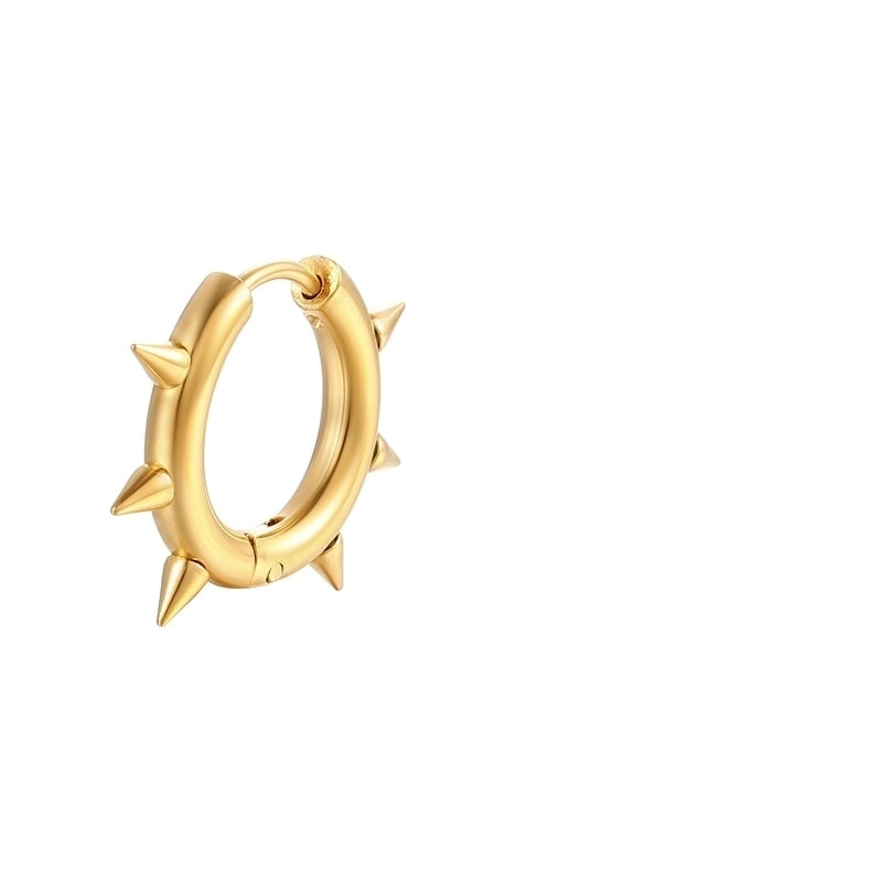 1 Piece Fashion Solid Color Plating 201 Stainless Steel 18K Gold Plated Earrings