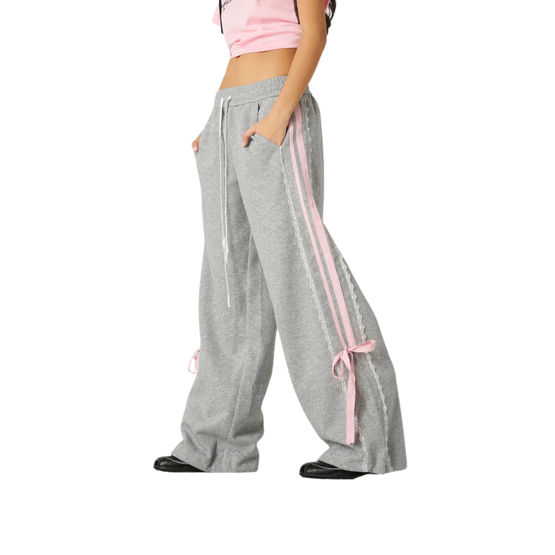 Heather Gray Lace Joggers