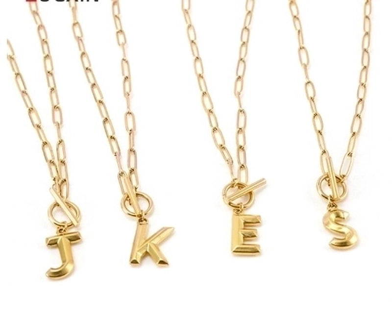 Fashion Letter Titanium Steel Plating Pendant Necklace 1 Piece