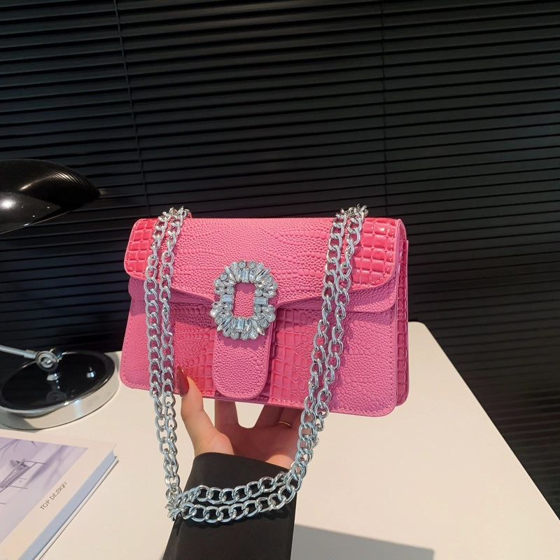Vintage Style Classic Style Solid Color Crocodile Pu Leather Women's