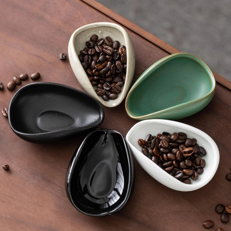 Ceramic Tea Lotus Bean Tray Tea Tray Kung Fu Tea Set Spare Parts Retro Black Celadon White Porcelain Tea Spoon Spatula