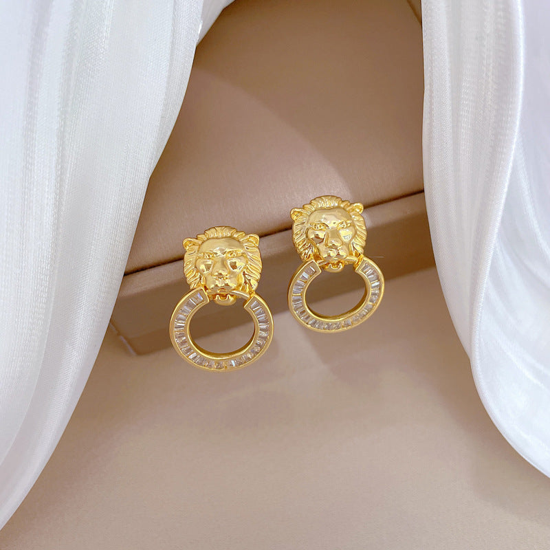 Cosmos Geometric Titanium Steel Electroplating Earrings