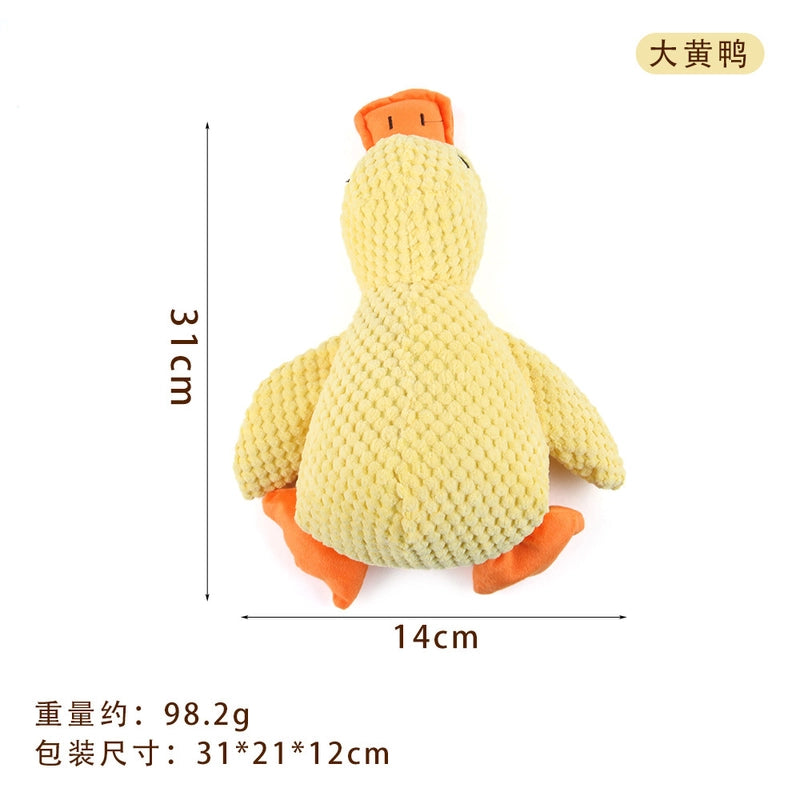 Cute Dog Teething Corduroy Sounding Plush Toy