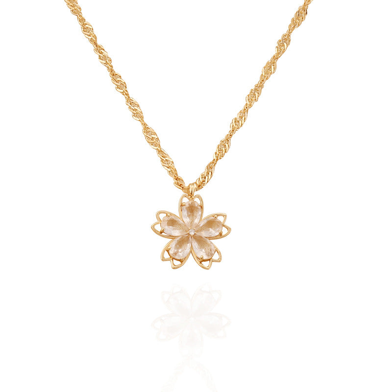 Fashion Flower Copper Electroplating Necklaces