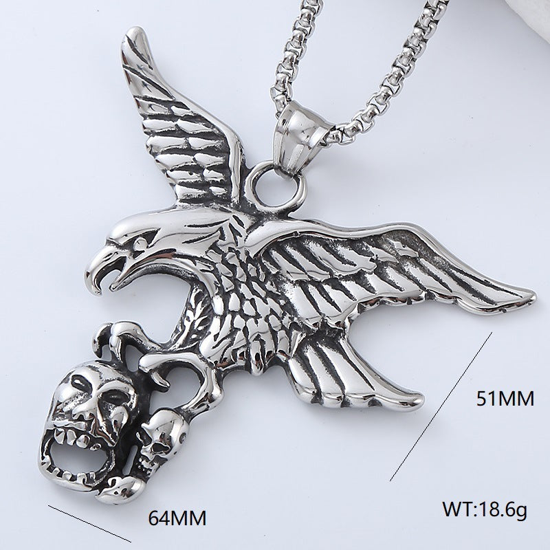 Aml Personalized Animal Head Hip-Hop Punk Style Titanium Steel Men'S Necklace