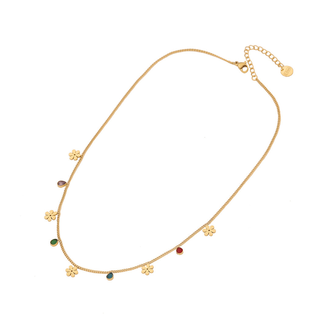 Fashion Heart Droplet Stainless Steel Electroplating Necklaces