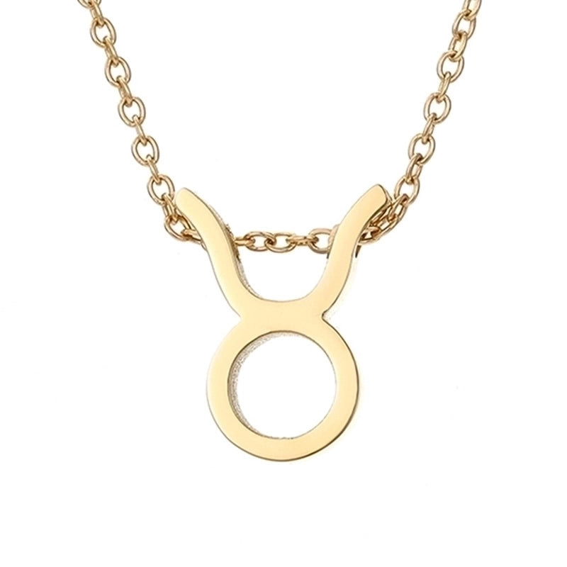 Stainless Steel Titanium Steel 14K Gold Plated Fashion Plating Constellation Necklace