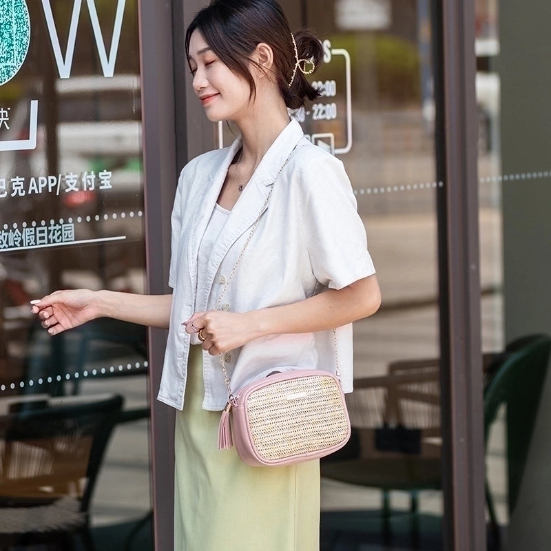 Women's Small Spring&summer Straw Fashion Shoulder Bag