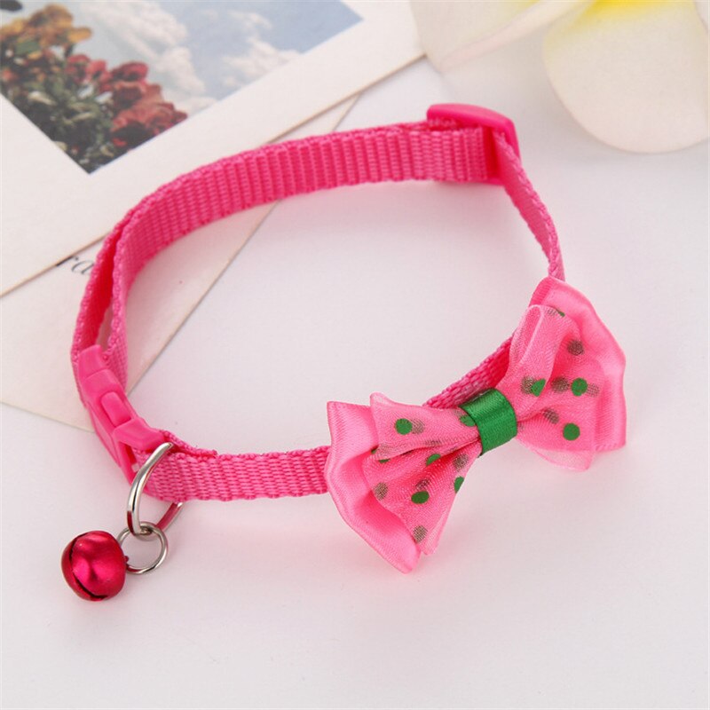 Polyester Dog Collars With Bowknot Bells