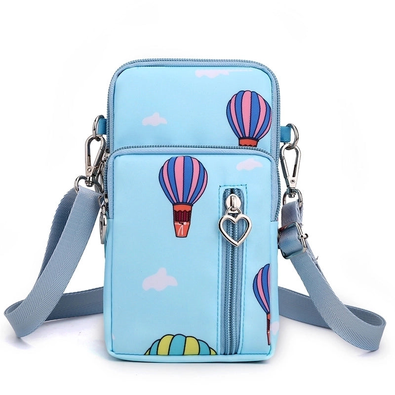 Women'S Nylon Solid Color Fashion Zipper Phone Wallet