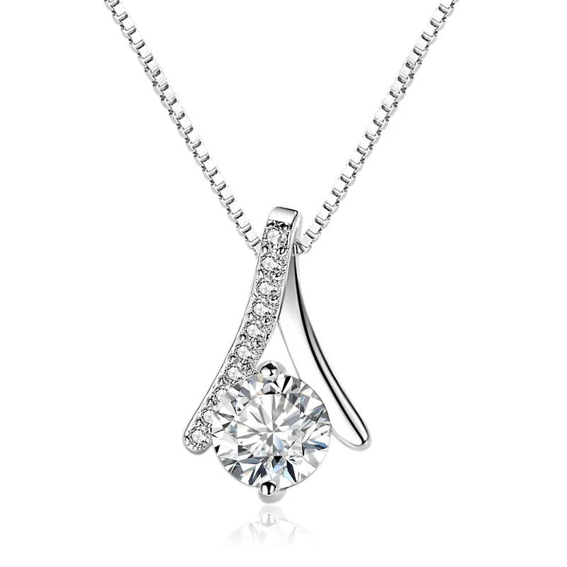 925 Sterling Silver CZ pendant Necklace for women