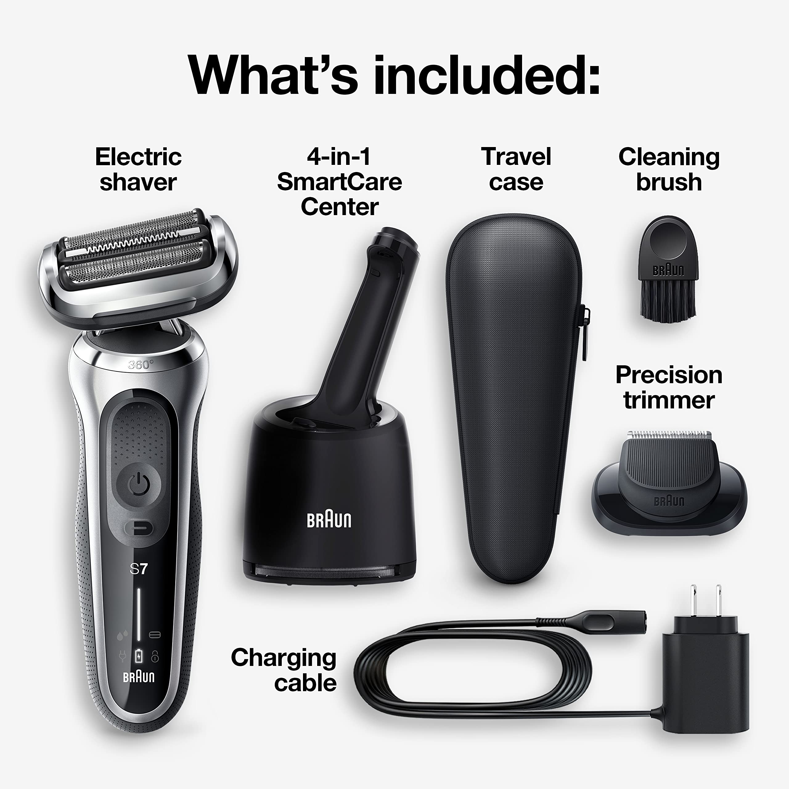 Black Friday Limited Offer🖤Buy 1 Get 1 Free🎁Braun Series 7 7071cc Flex Electric Razor for Men with SmartCare Center