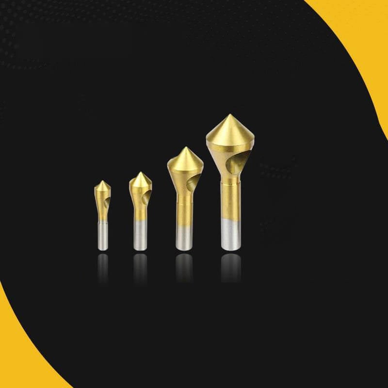 (🔥HOT SALE NOW 49% OFF) - Titanium Coated Countersink Chamfer Tool4 PCS