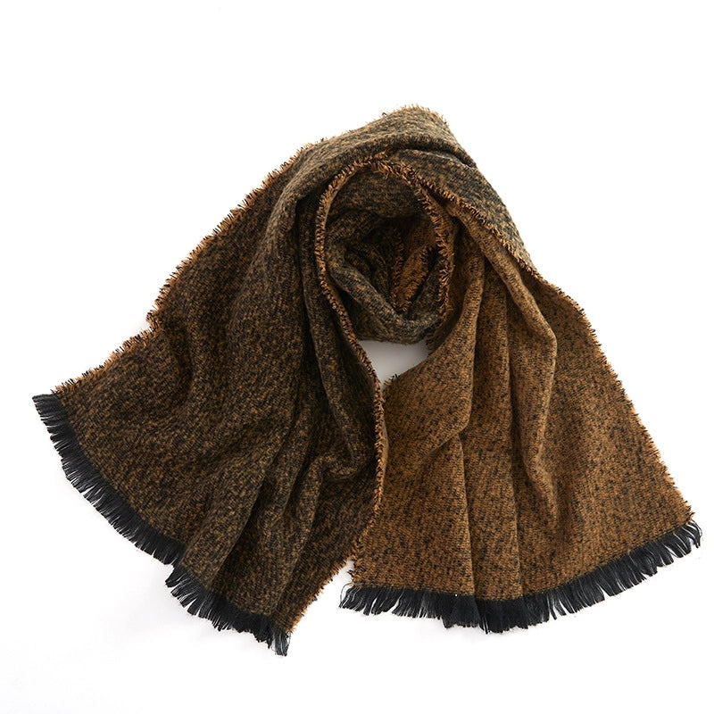 Women's Minimalist Classic Style Color Block Polyester Scarf