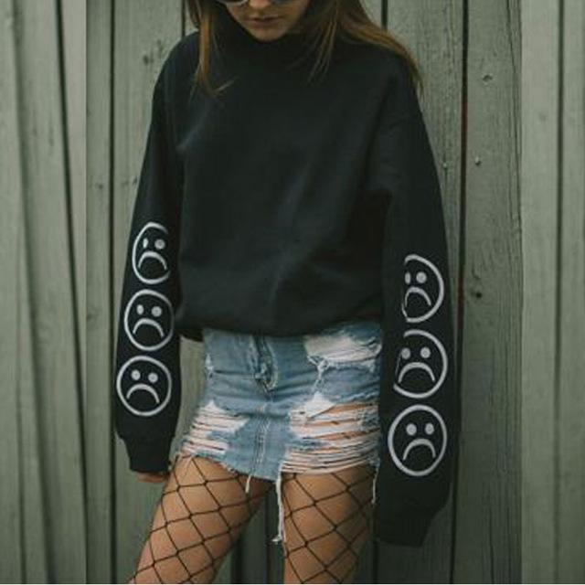 Sad Emoji Long Sleeve Tee