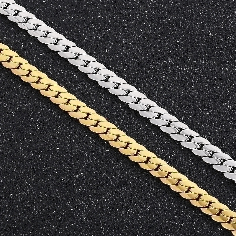 Jewelry Minimalist Geometric Stainless Steel 18K Gold Plated Bracelets Necklace